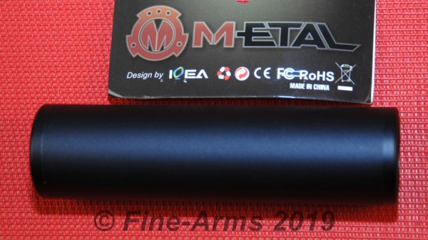 M-ETAL 130mm Silencer Schalli 14mm CW+CCW schwarz