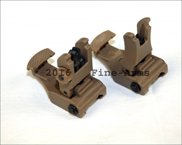 FMA Polymer Backup Sight Set - Dark Earth