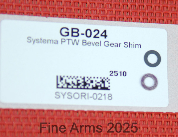 Systema PTW Distanzscheiben (shims) für das Bevel Zahnrad