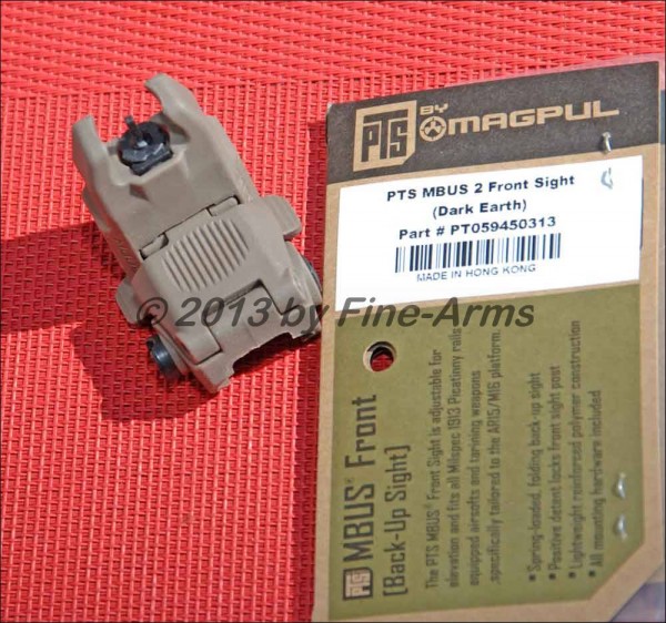 Magpul PTS Flipup MBUS Front tan