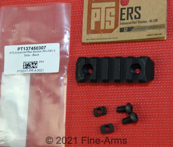 PTS M-Lok Enhanced Rail Section 5 Slots schwarz