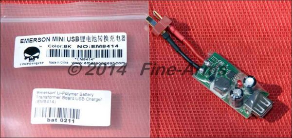 Emerson mini USB Lipo Akku Adapter